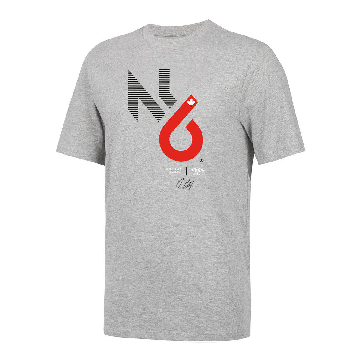 Nicholas Latifi Mens TShirt (Grey Marl) 1/4