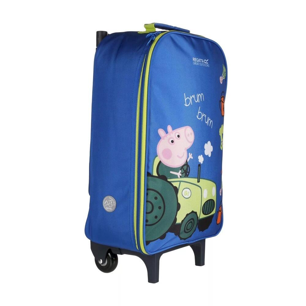 Childrens Kids Brum Brum Peppa Pig 2 Wheeled Suitcase Imperial Blue REGATTA Decathlon