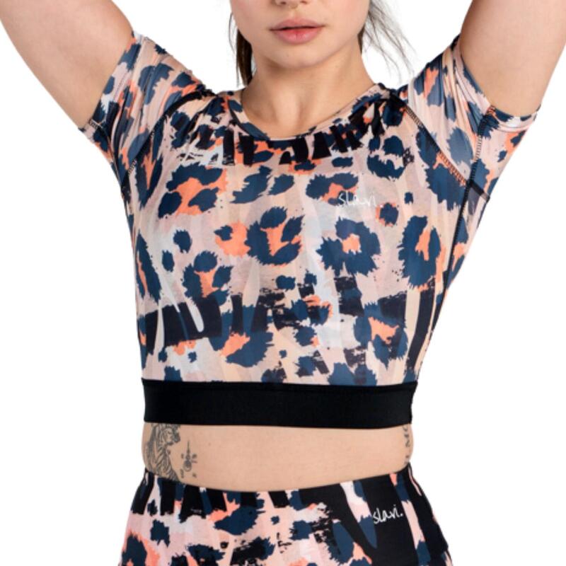 Koszulka fitness damski Slavi Leopard
