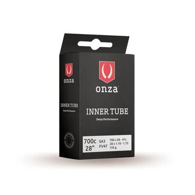 Onza Tires Tube SA3. 700x28-47C. 0.9mm. Presta FV47mm. black. 700C