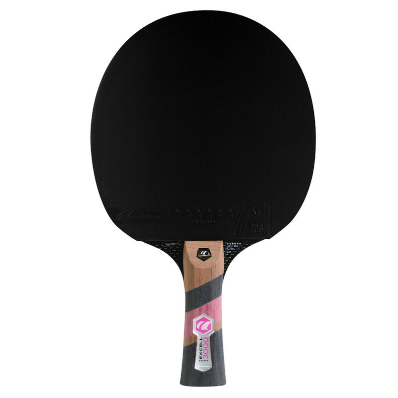 Raquette tennis de table - Excell 3000 Carbon noir adulte