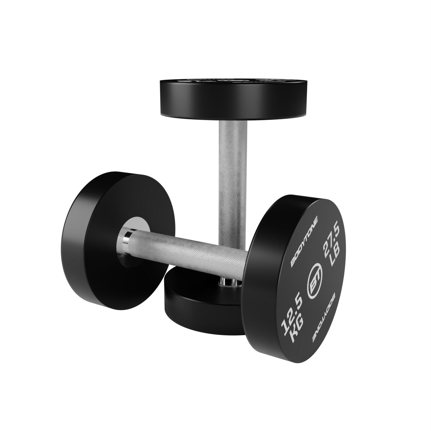 Halteres redondos profissionais em uretano (2 kg - 37 kg) bodytone