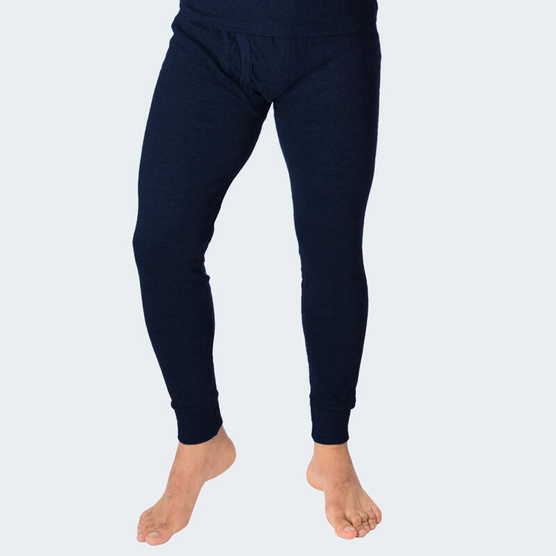 2 pantalons thermiques | Sous-vêtements | Hommes | Polaire | Bleu