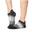 ToeSox Yoga No-Show Grip Socks teensokken - Grijs/Zwart - Grip sokken