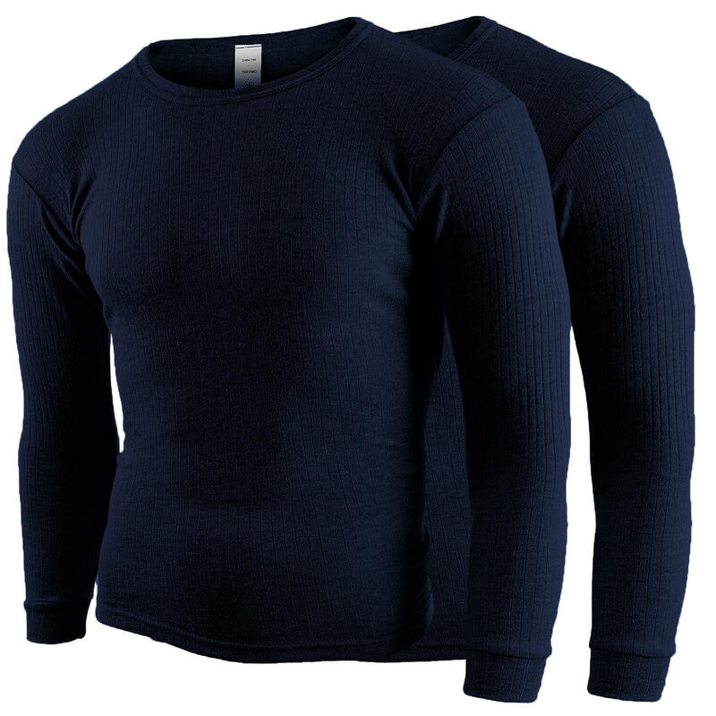 2 magliette termiche | Maglie sportive | Uomo | Pile interno | Blu