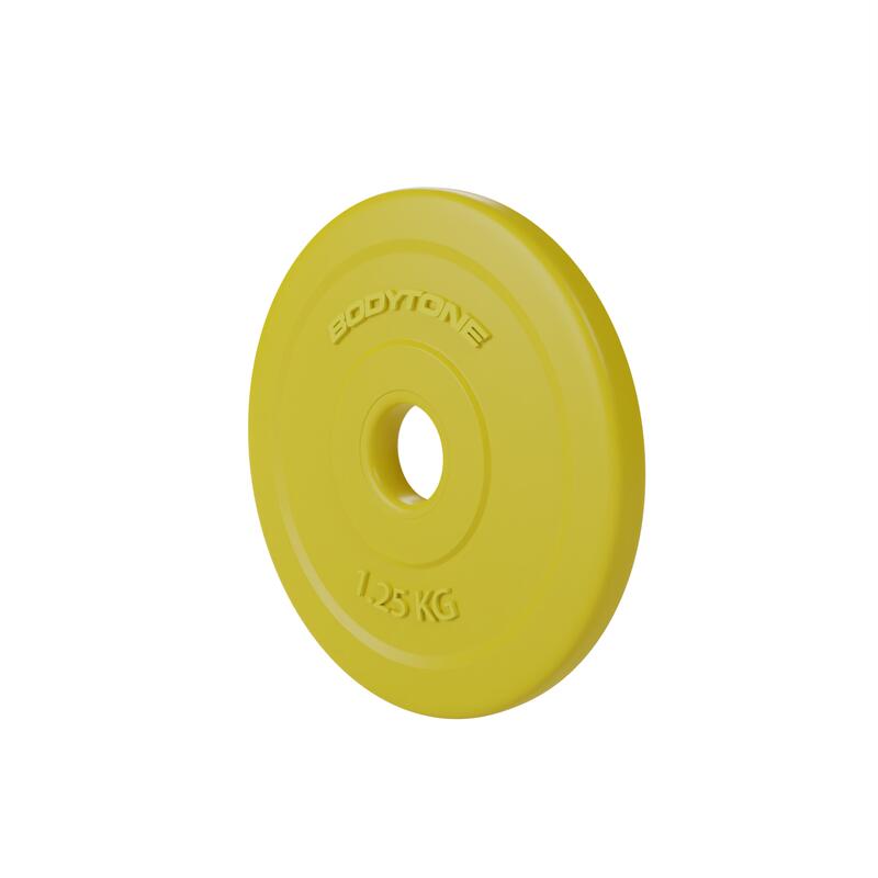 Disco de PVC 1.25kg amarelo diâmetro 28mm Bodytone