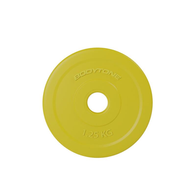 Disque PVC 1.25kg jaune diamètre 28mm Bodytone