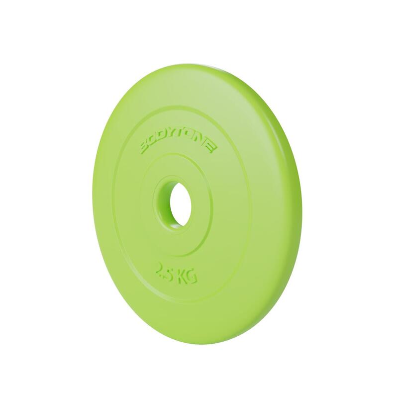 Disque PVC 2kg jaune diamètre 28mm Bodytone