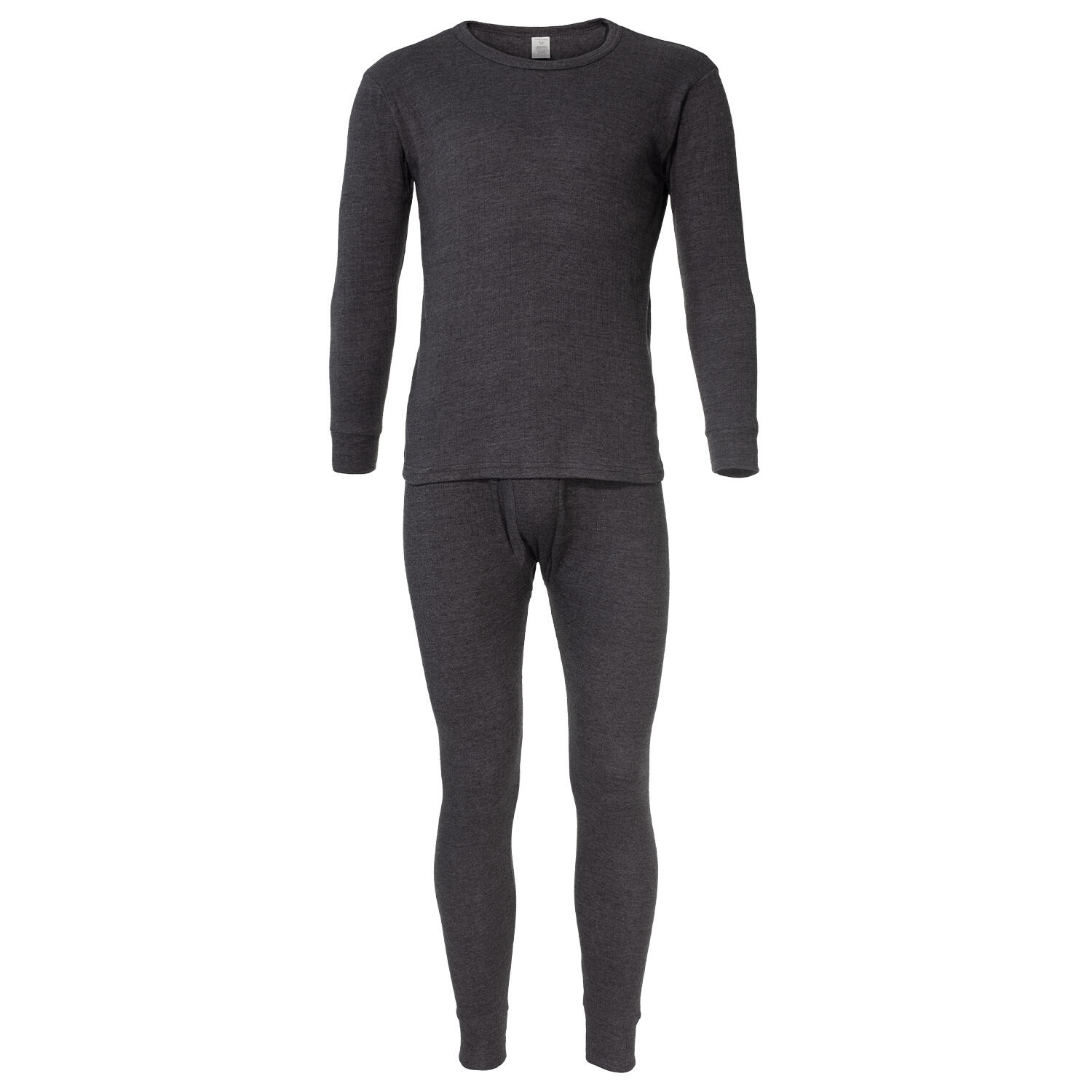 Set intimo termico Uomo Maglietta pantaloni Pile interno Nero