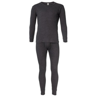 Thermounterwäsche Herren Set | Unterhemd + Unterhose | Innenfleece | Anthrazit