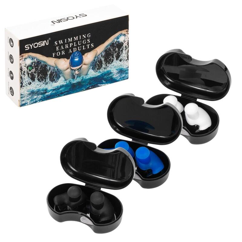 Zatyczki pływackie do uszu unisex Aqua-Sport zatyczki+etui