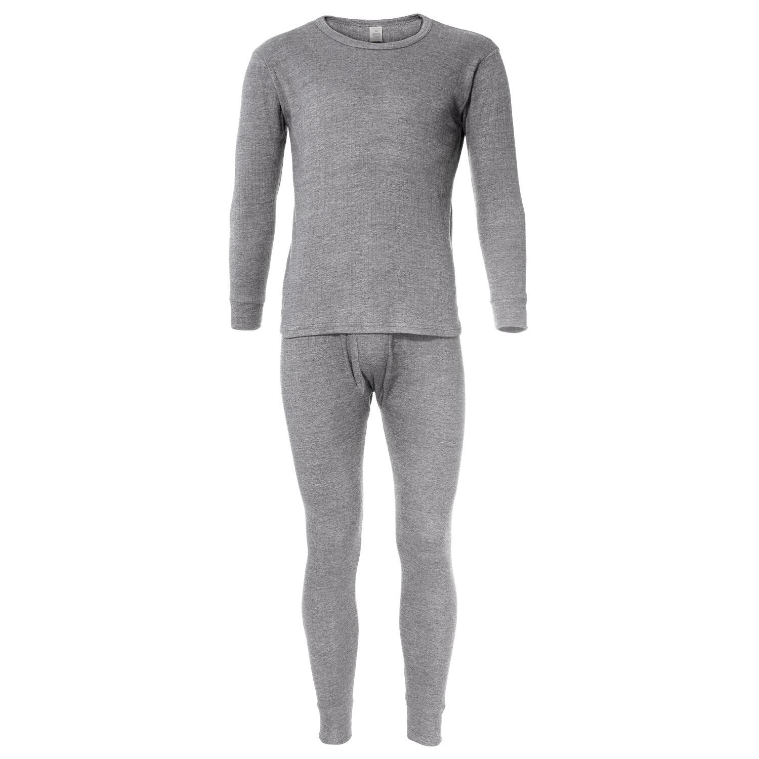 Roupa interior térmica para homem | Camisola interior + calças | Cinza