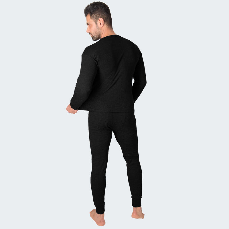 Set de lenjerie de corp termică doamne | Cămașă de corp + pantaloni |Negru