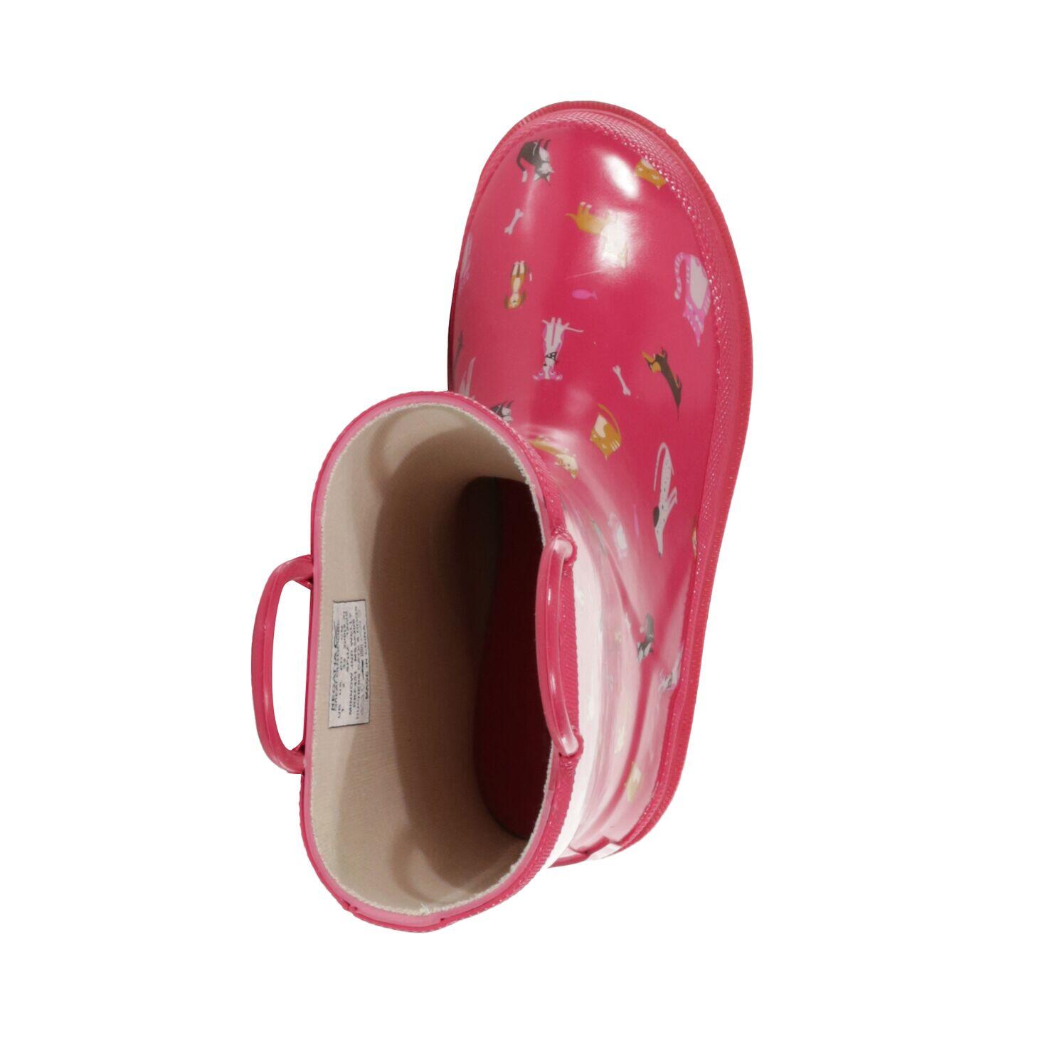 Childrens/Kids Minnow Animals Wellington Boots (Duchess Pink) 4/5