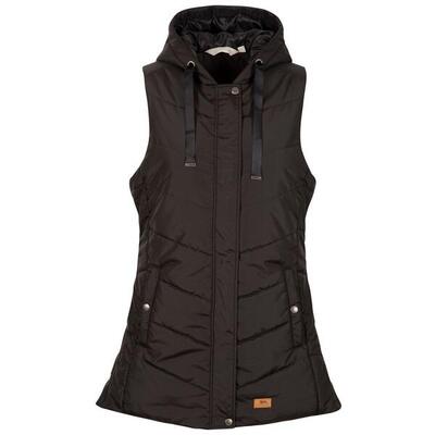 Dames juniper gewatteerd gilet (zwart)