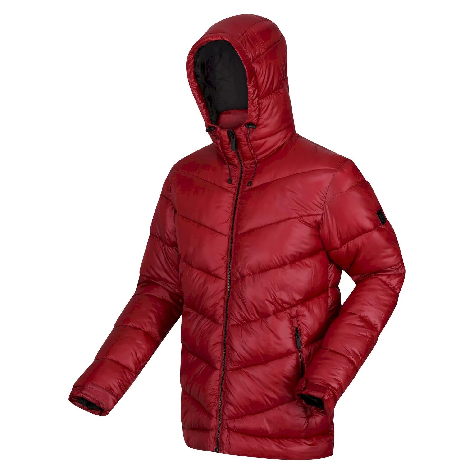 Mens Toploft II Hooded Padded Jacket (Dark Red) 3/5