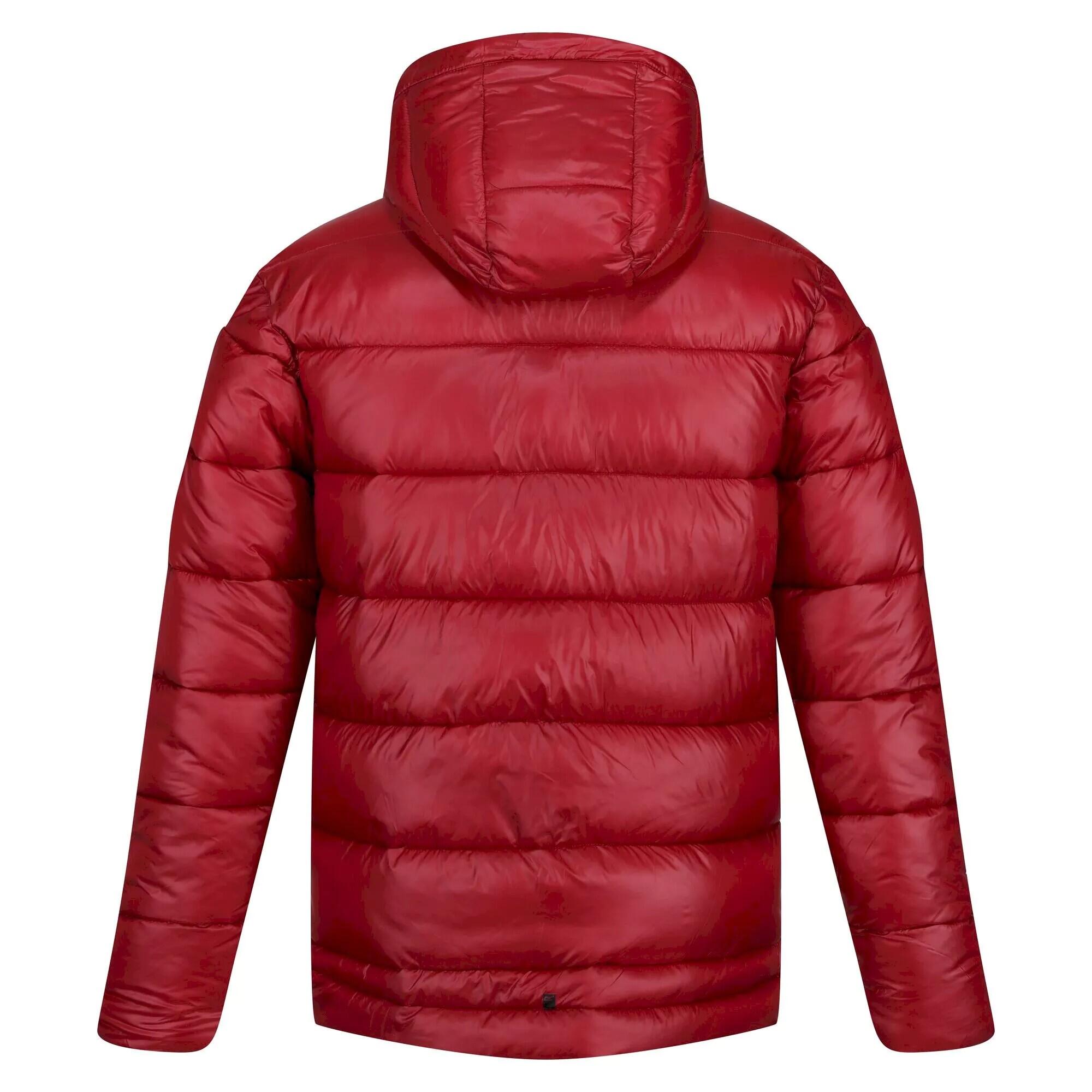 Mens Toploft II Hooded Padded Jacket (Dark Red) 2/5