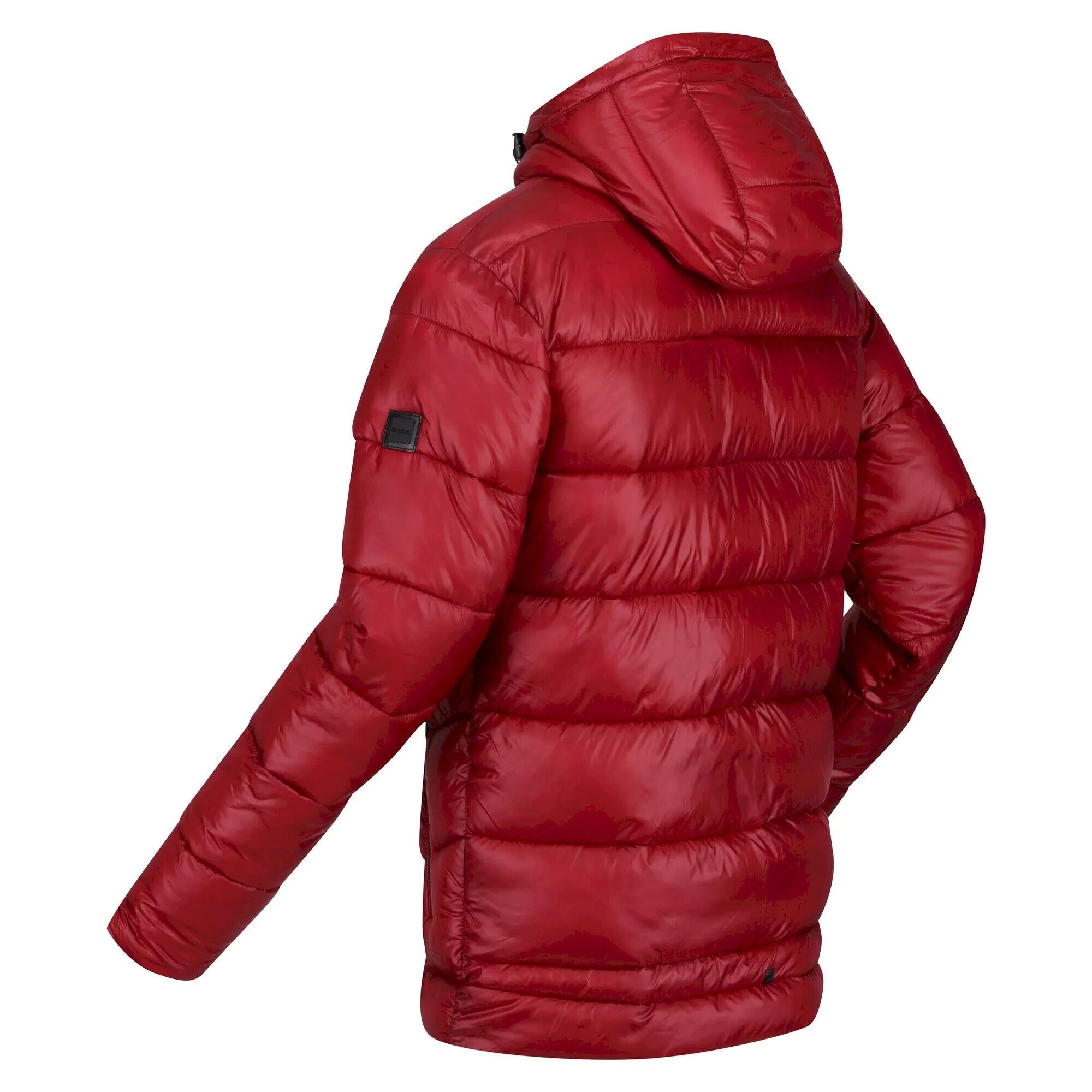 Mens Toploft II Hooded Padded Jacket (Dark Red) 4/5