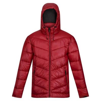 Heren toploft ii gewatteerde jas met capuchon (donkerrood)
