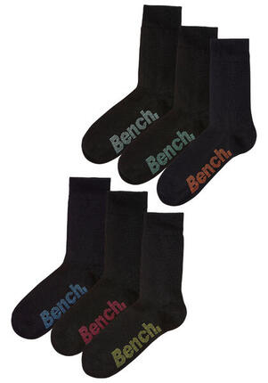 BENCH Bench. Socken (6 Paar) mit verschiedenfarbigen Logos