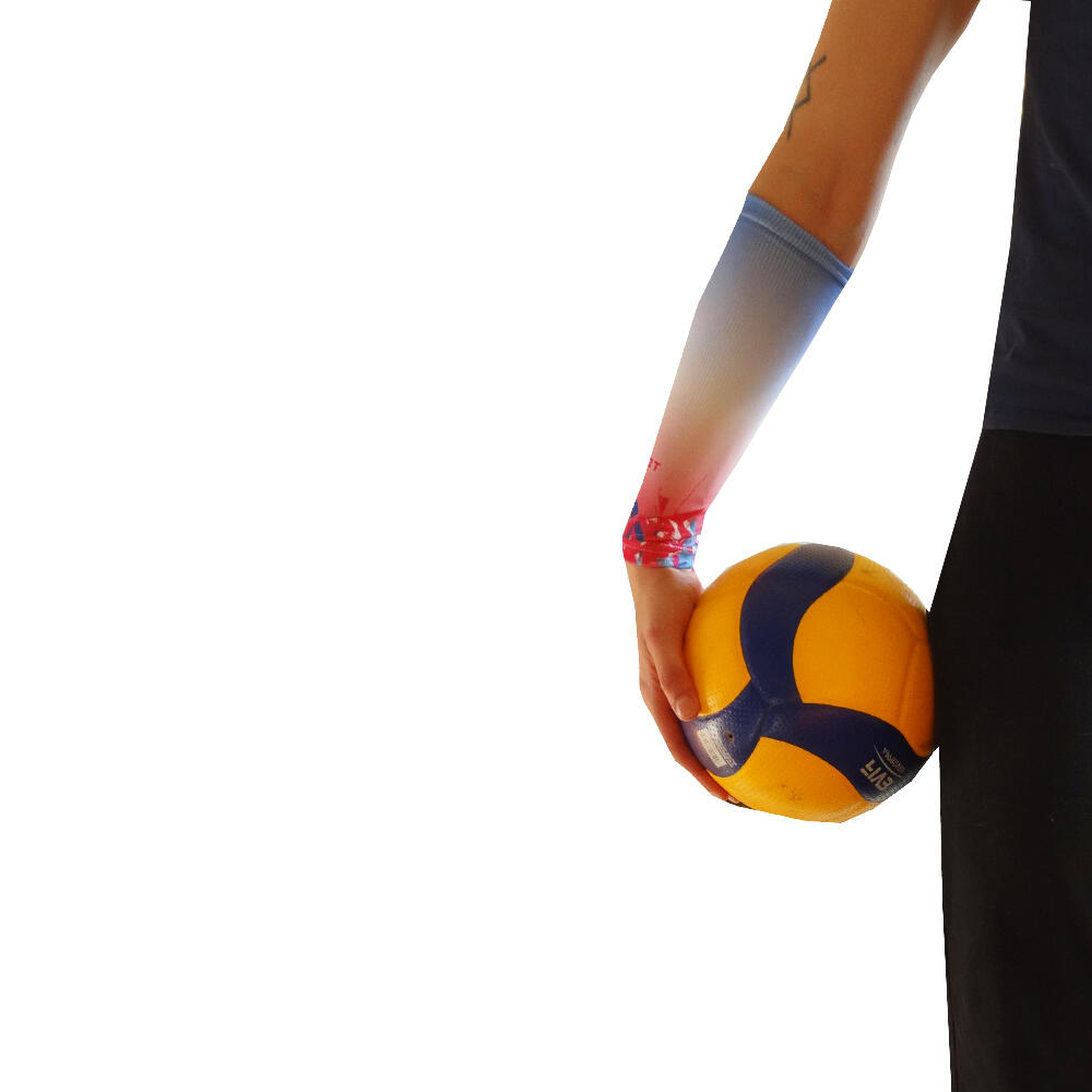 Rękawki siatkarskie unisex JG TEAM prążkowane krótkie 3/4