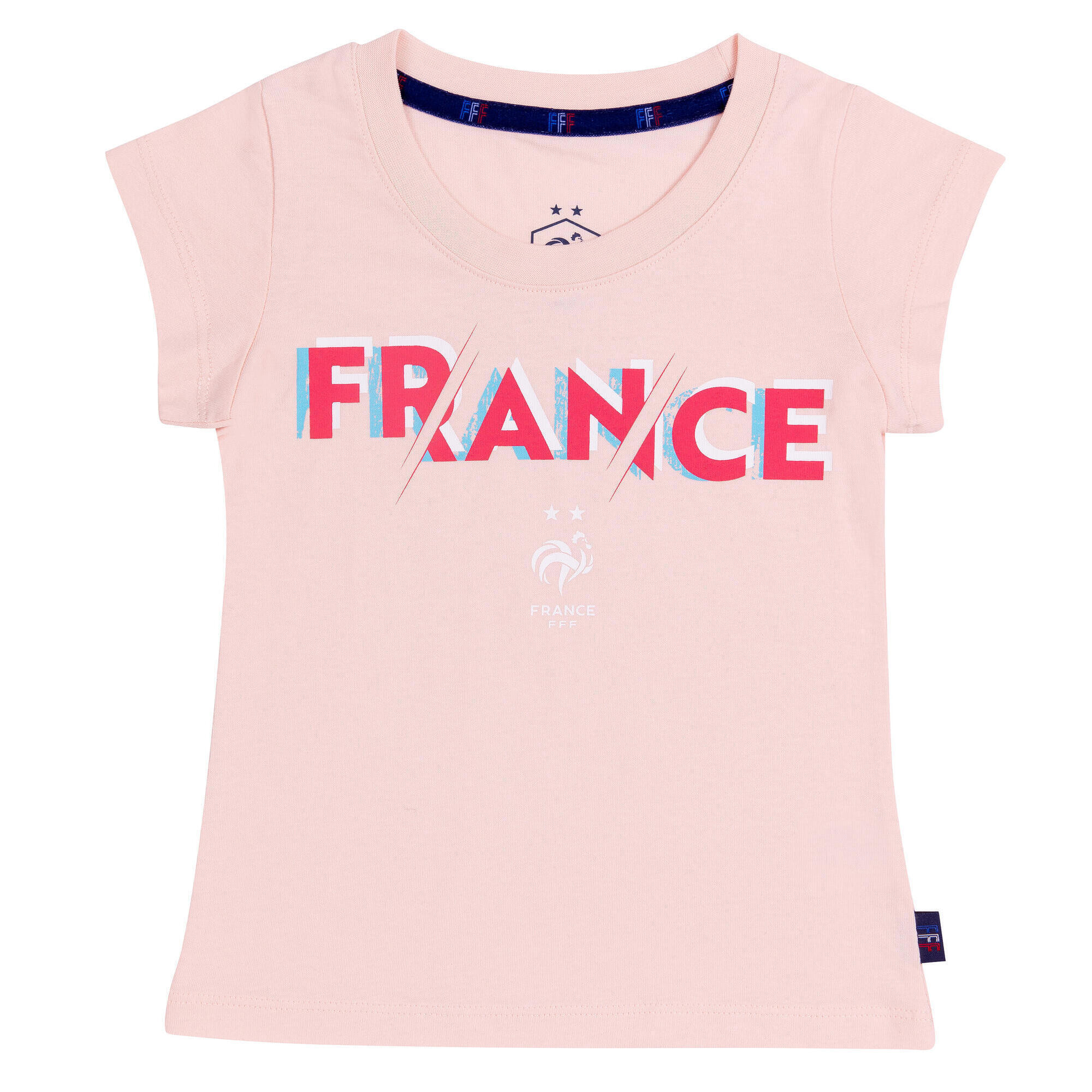 T-shirt fille FFF - Collection officielle Equipe de France de Football 1/2