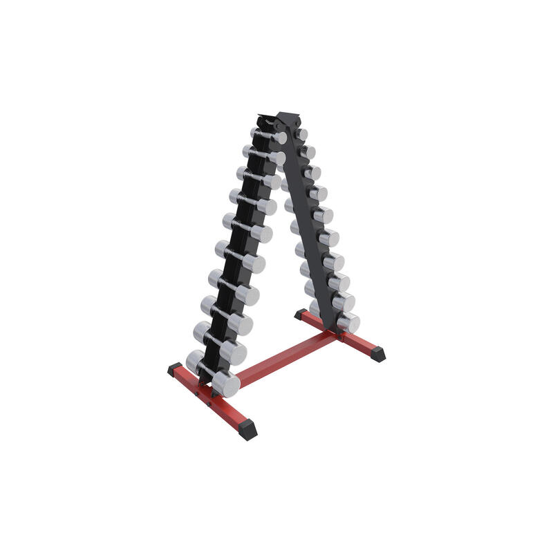 Dumbell rek met 110 kg Chrome Halters - Opslag rack met 20 Gewichten