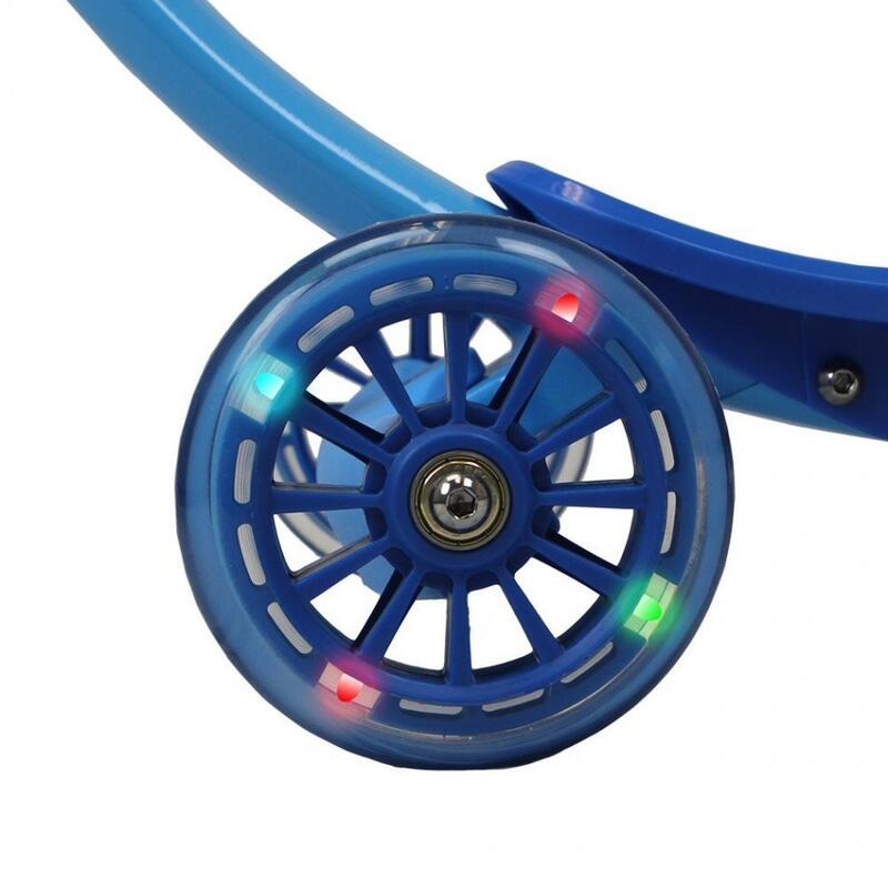 Trotineta Zipster Albastra cu roti LED