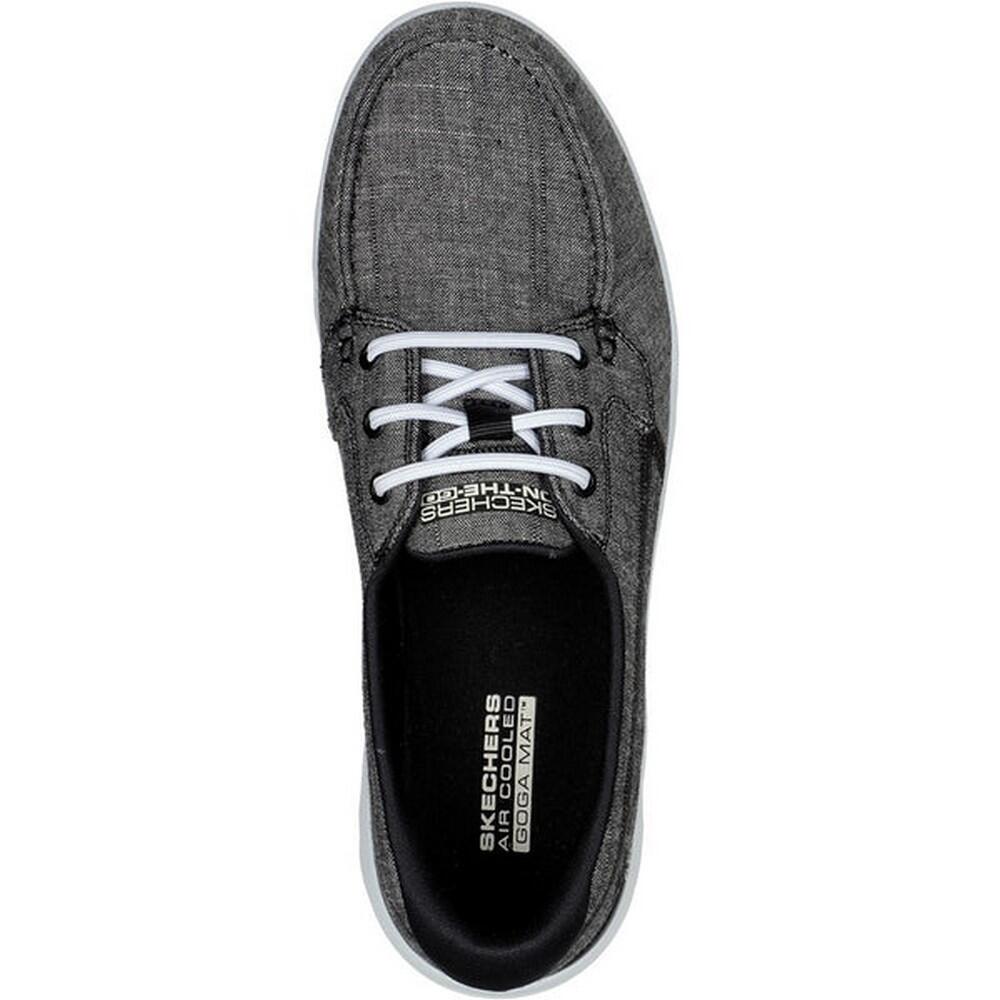 Womens/Ladies On The Go Boat Shoes (Black/White) 2/4