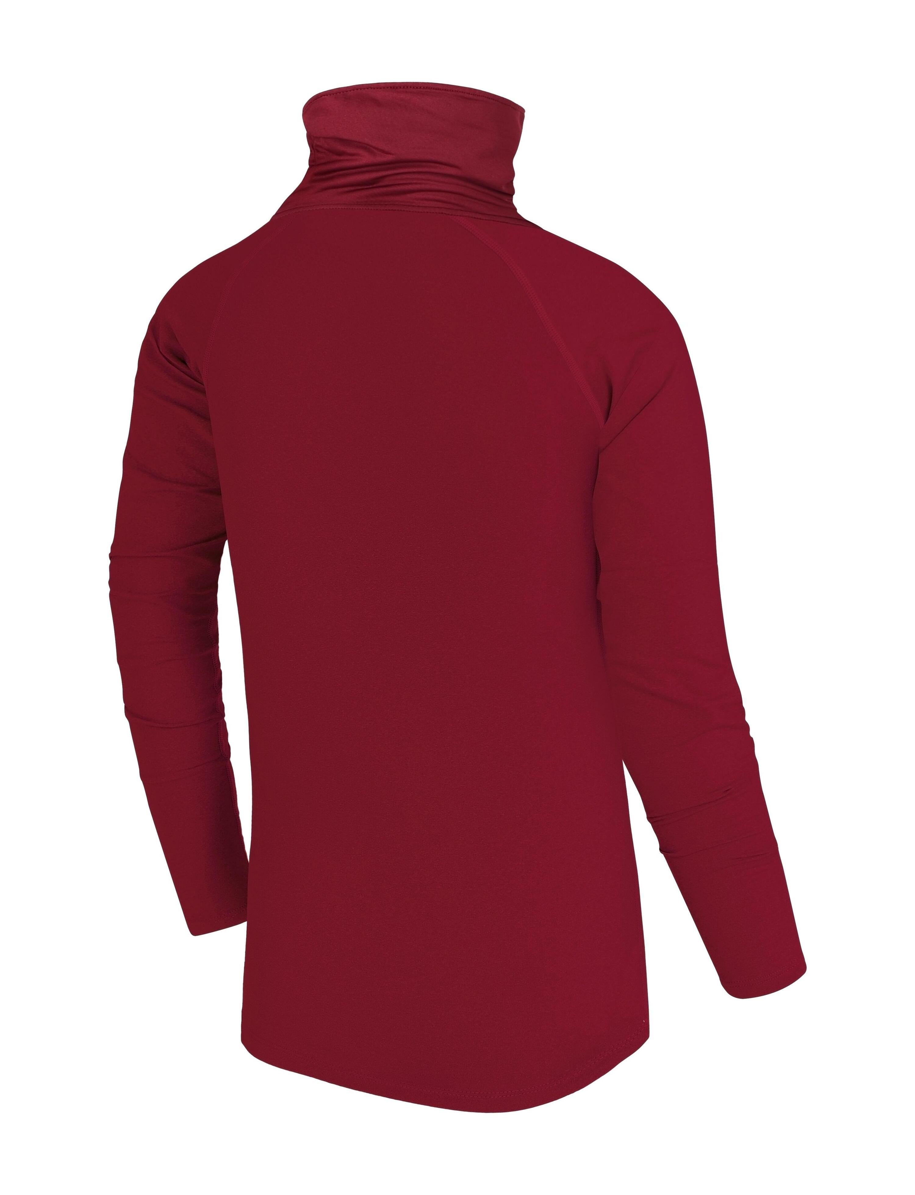 Girls' Thermal Funnel Neck Top - Cabernet 3/5