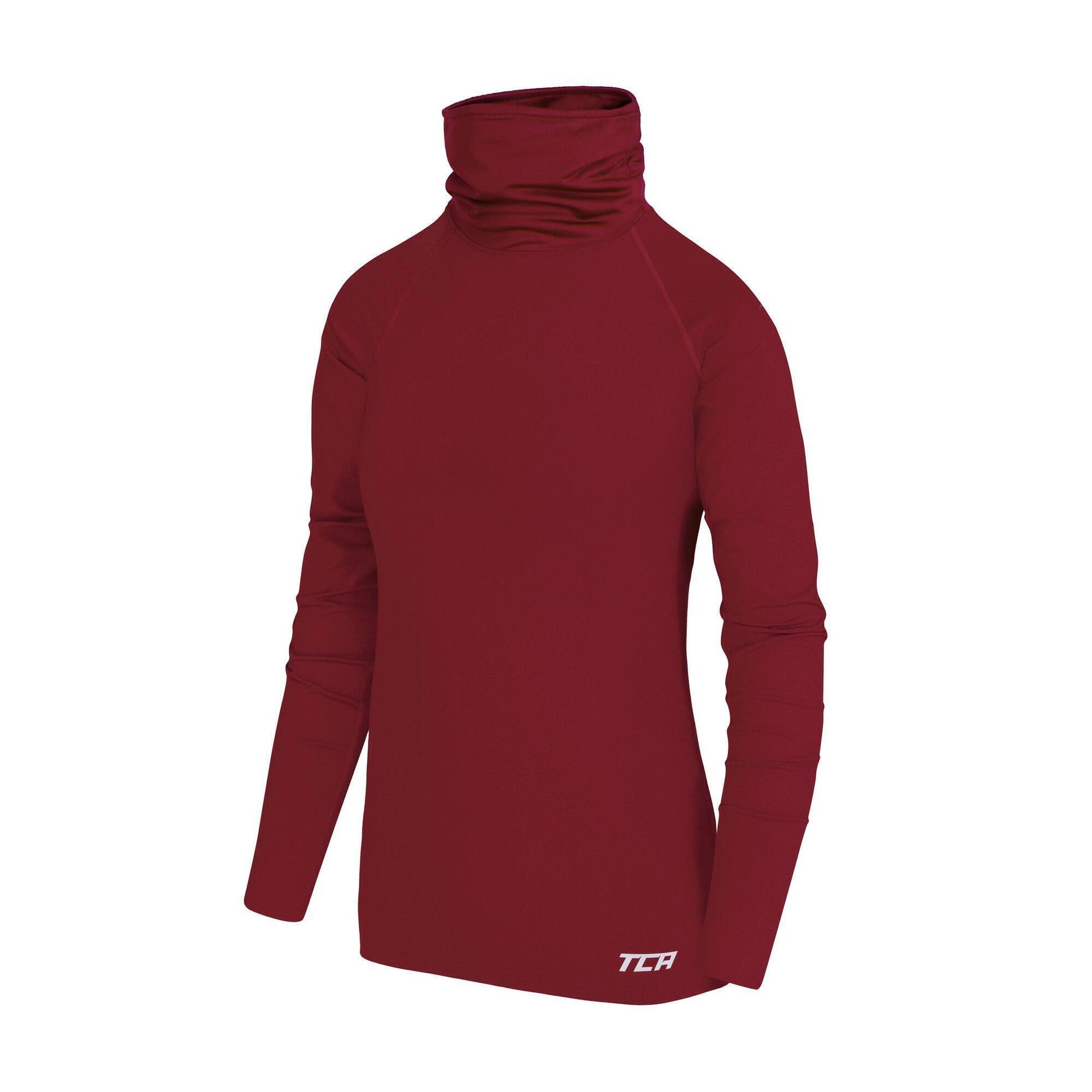 Girls' Thermal Funnel Neck Top - Cabernet 2/5