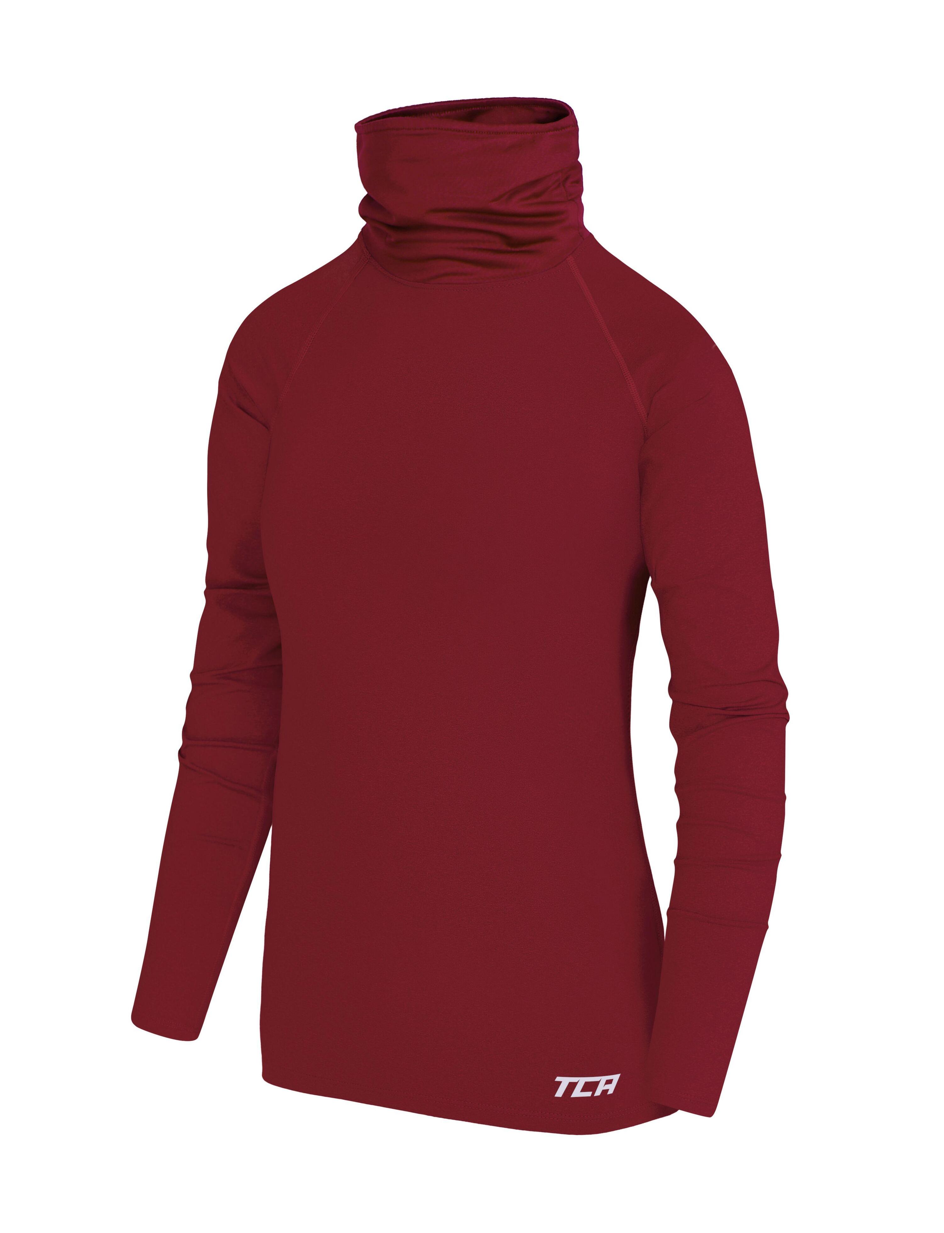 Girls' Thermal Funnel Neck Top - Cabernet 1/5