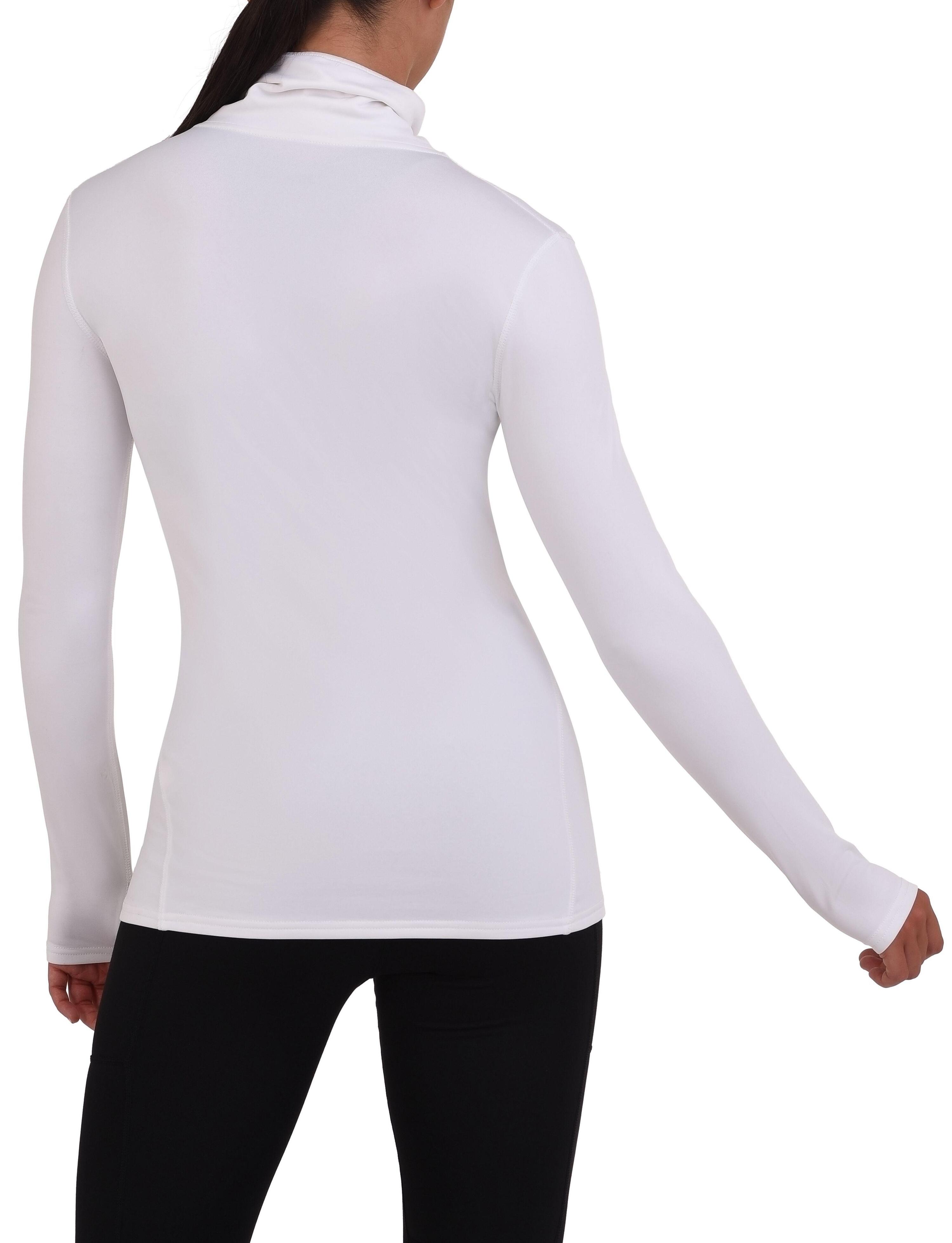 Women's Thermal Funnel Neck Top - White 3/4