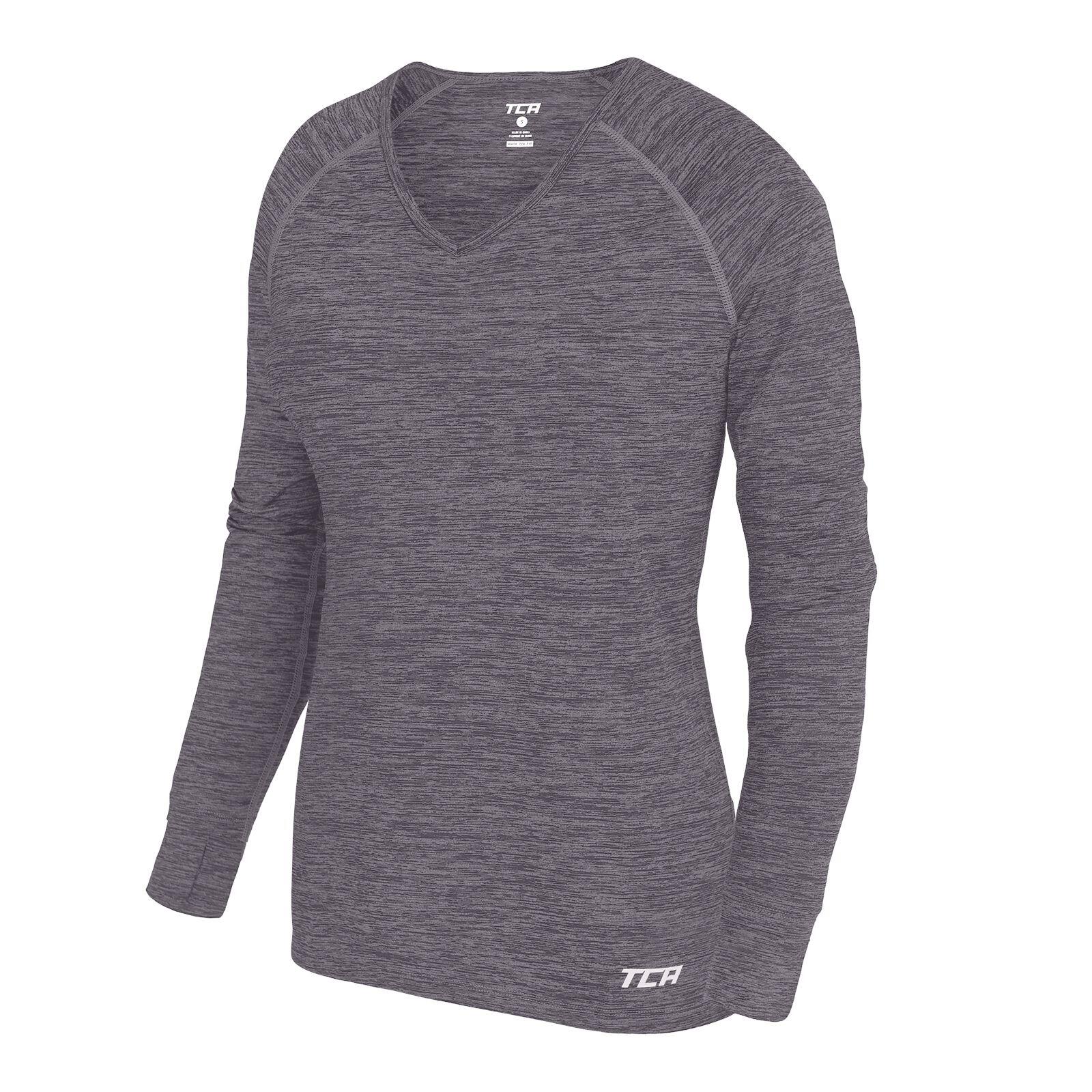 Women’s Elle Long Sleeve V Neck Top - Quiet Shade Marl 2/5