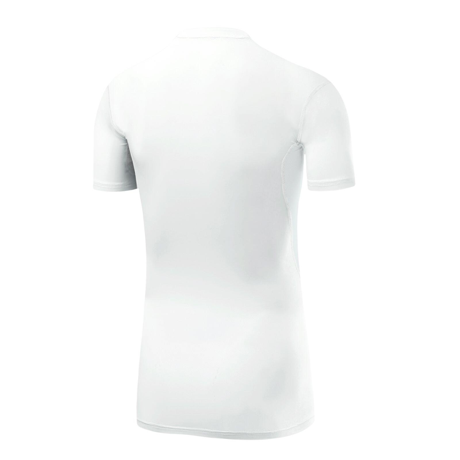 Boys' HyperFusion Breathable Base Layer Compression T-shirt - White 3/5