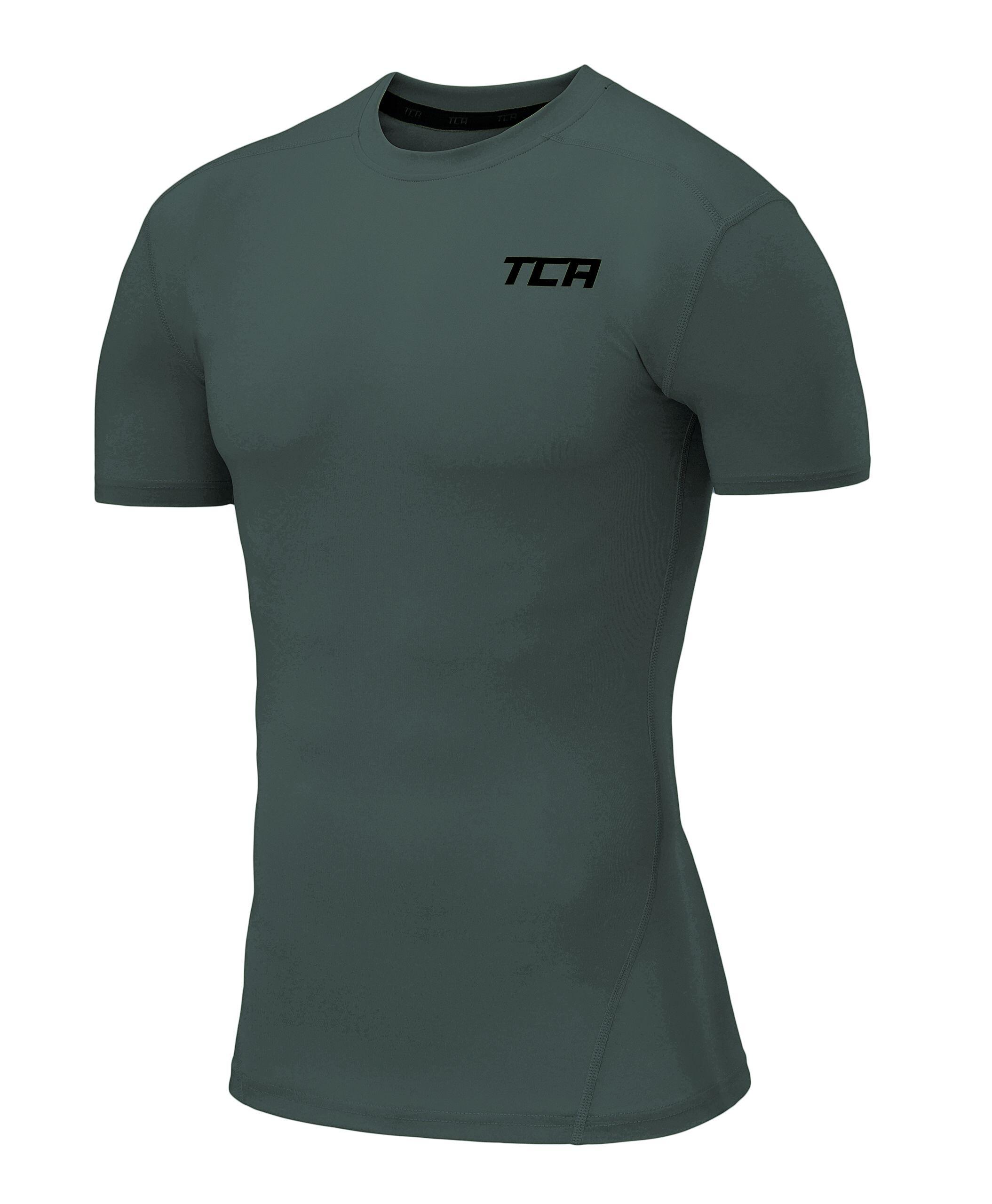 TCA Men's Performance Base Layer Compression T-shirt - Darkest Spruce