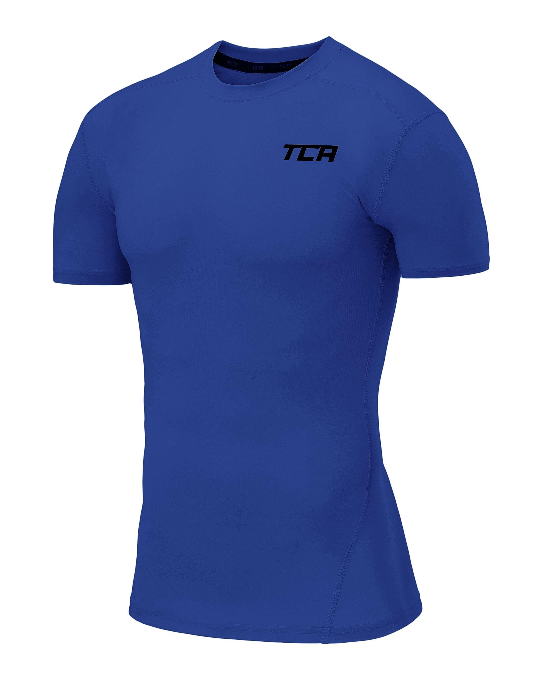 TCA Men's Performance Base Layer Compression T-shirt - Dazzling Blue