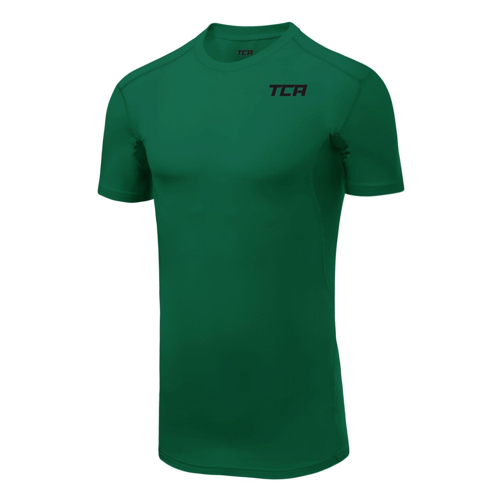 Boys' HyperFusion Breathable Base Layer Compression T-shirt - Cadmium Green 1/5