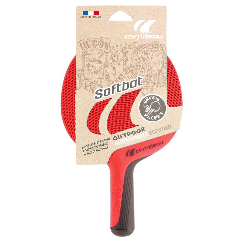 Raquette tennis de table - Softbat rouge adulte