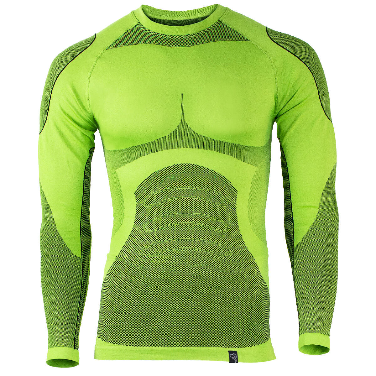 BLACK SNAKE Funktionsunterhemd Herren | Thermounterhemd 'Python' | Seamless | Lime