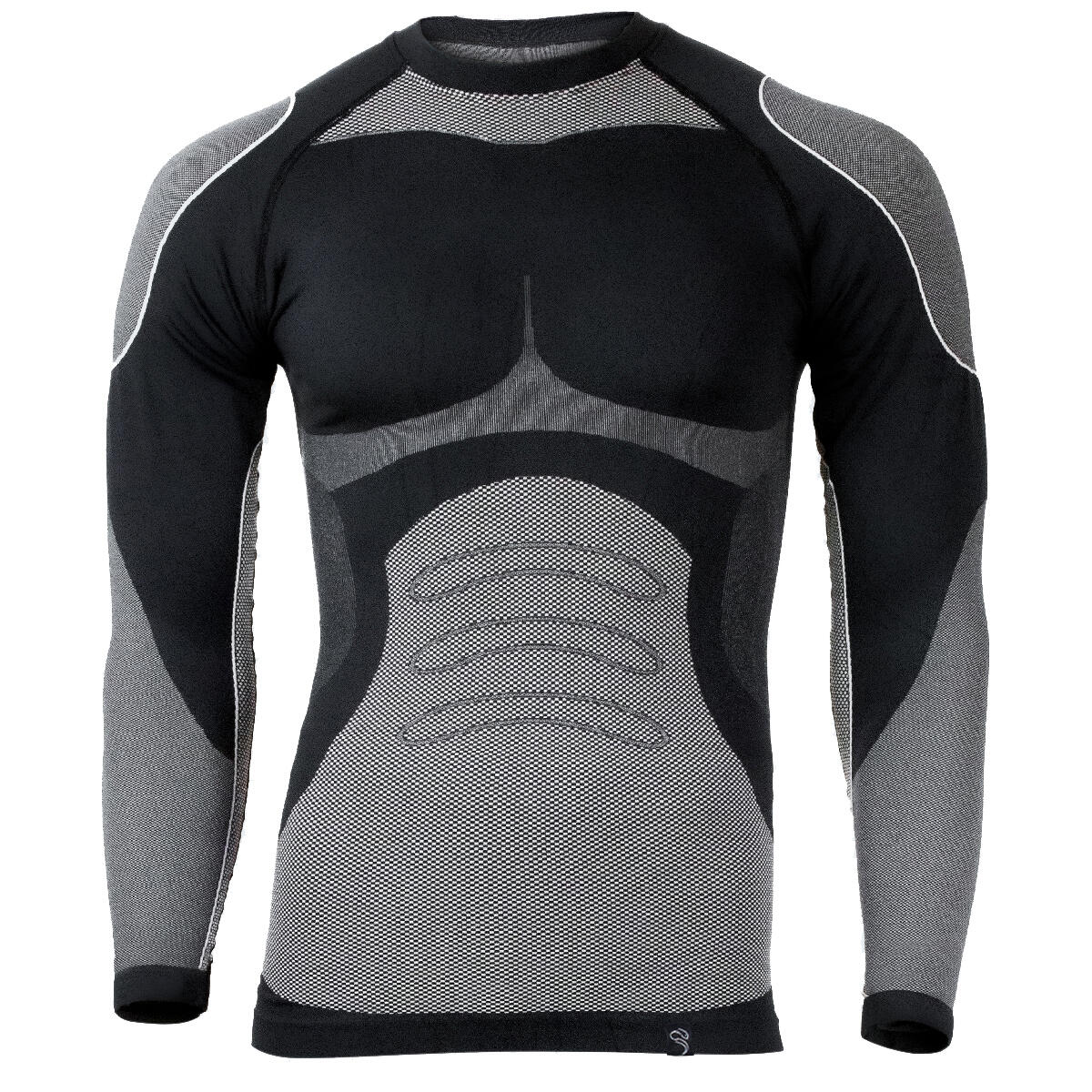 BLACK SNAKE Funktionsunterhemd Herren | Thermounterhemd 'Python' | Seamless | Schwarz