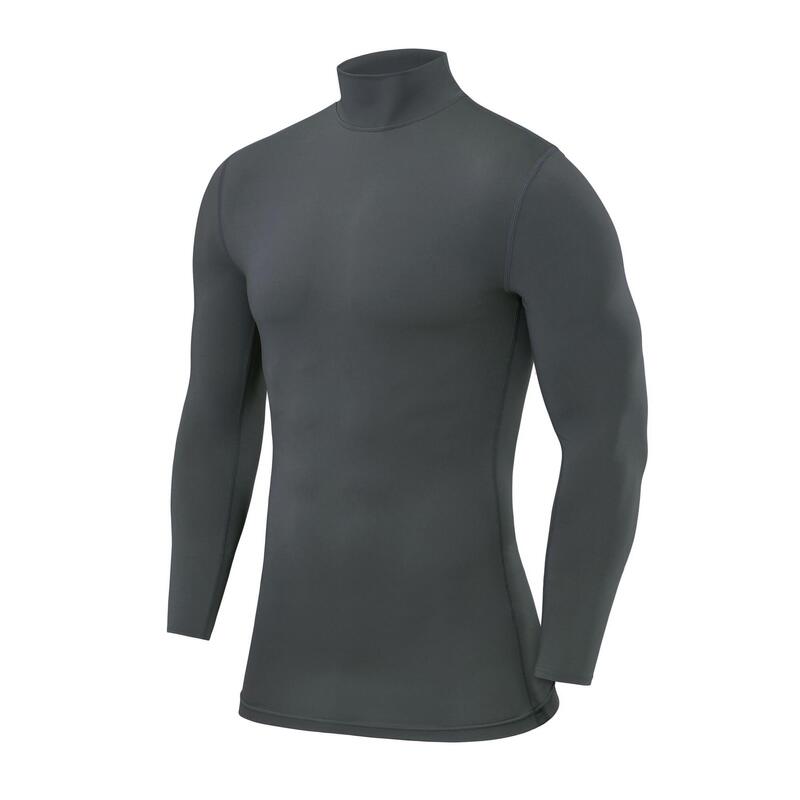 oxígeno Revocación Roca Camiseta de Compresión Manga Larga con Cuello Alto para Hombre | Decathlon