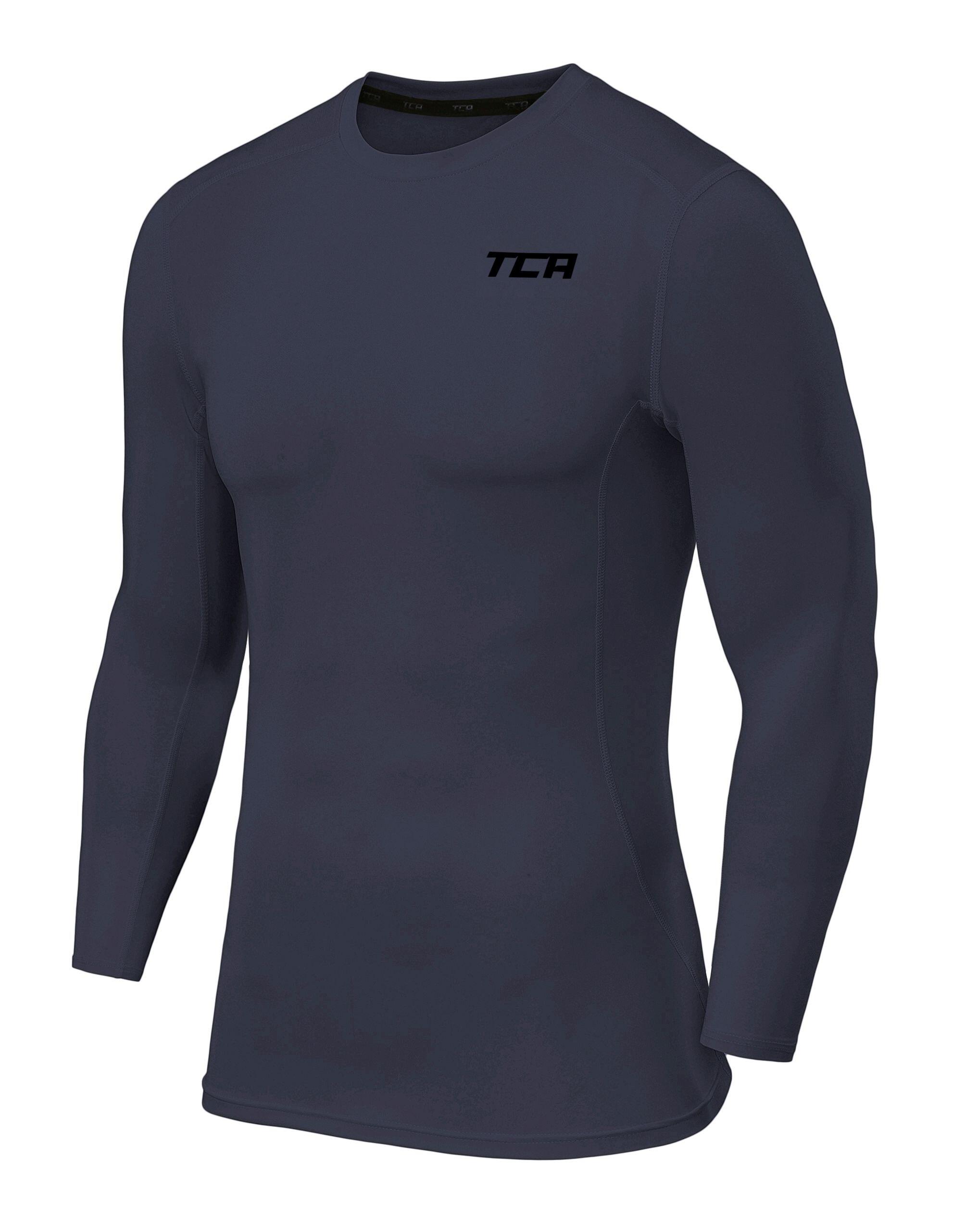 TCA Men's Power Base Layer Compression Long Sleeve Top - Graphite