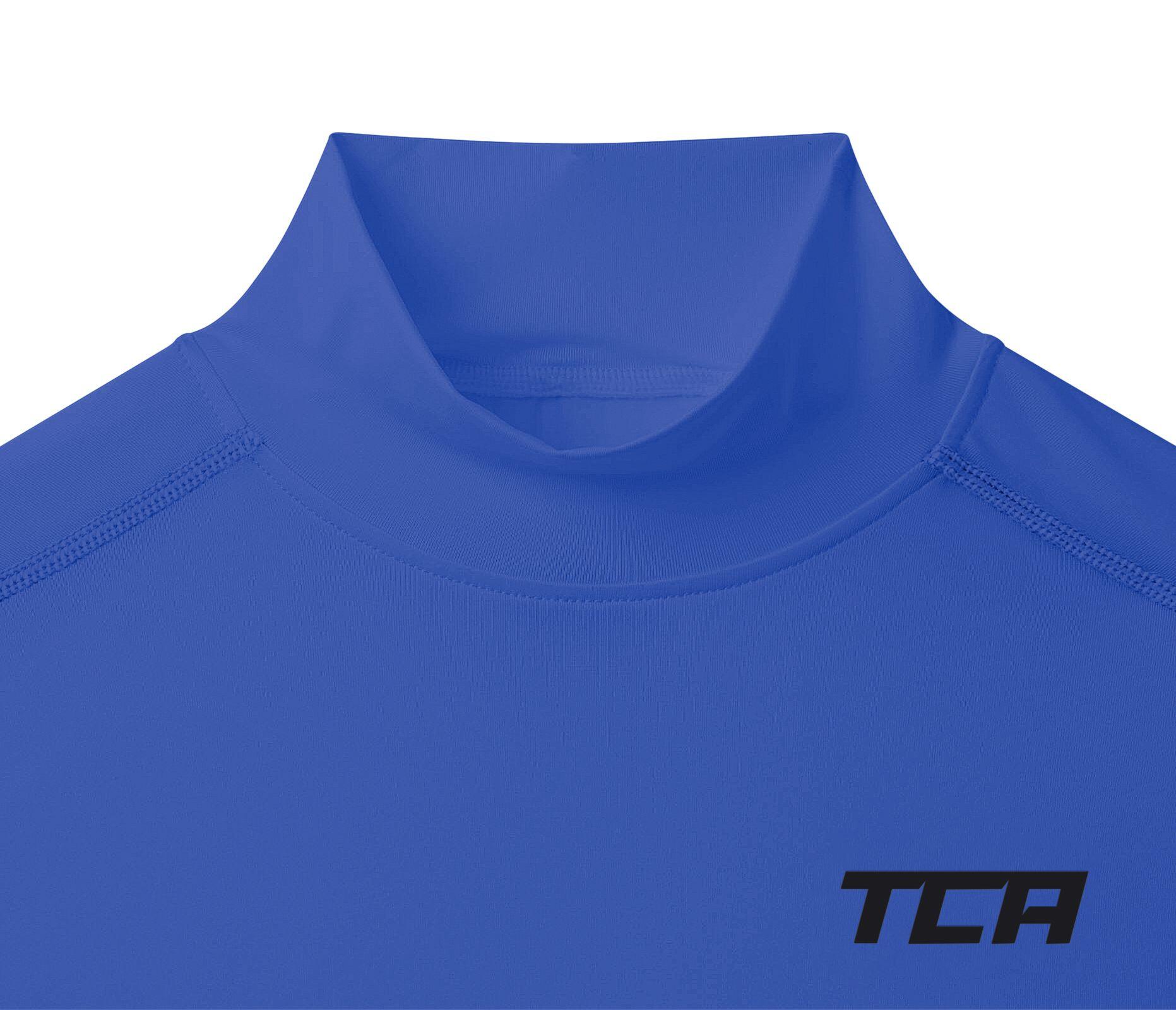 Men's HyperFusion Breathable Base Layer Compression Top - Mock - Dazzling Blue 4/5