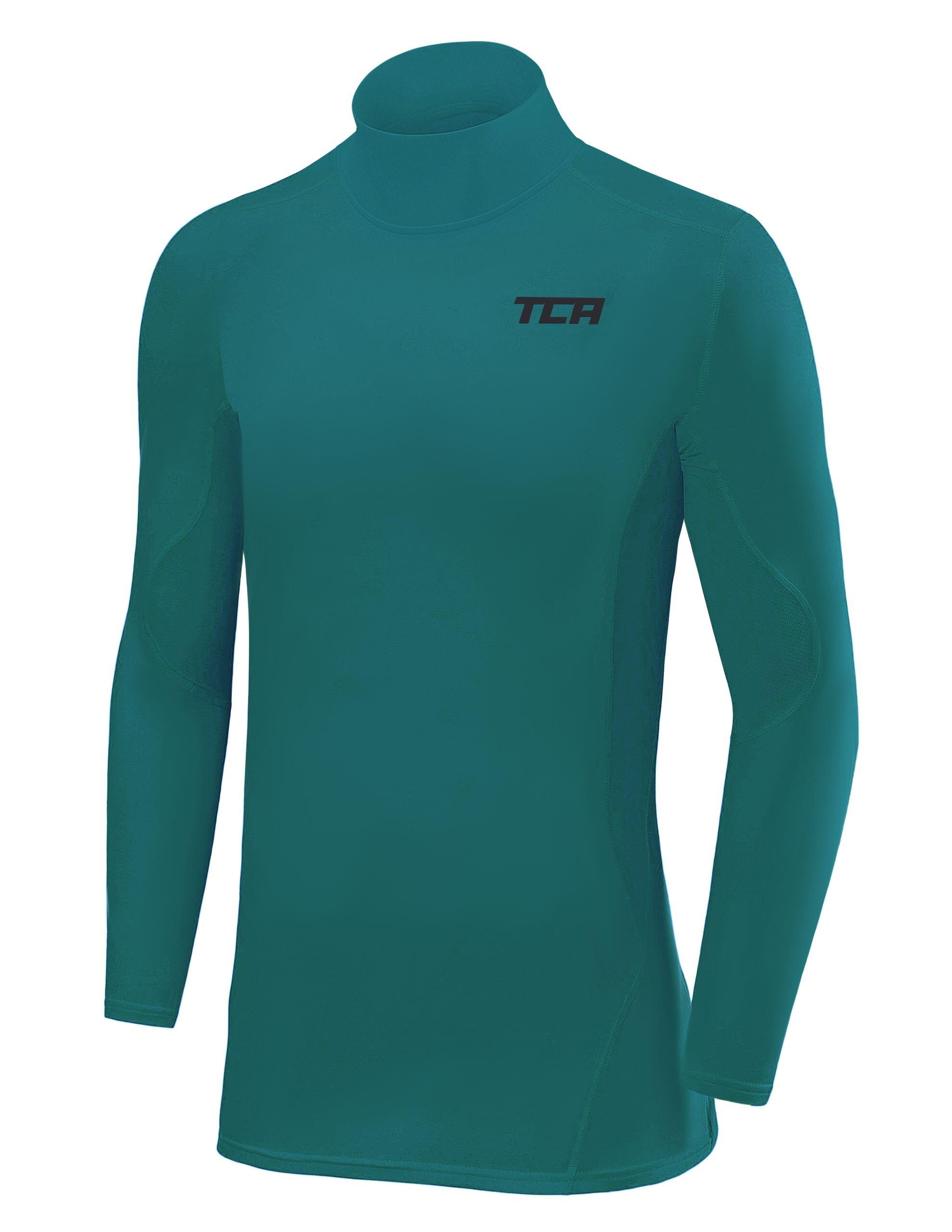 TCA Boys' Super Thermal Base Sleeve Top - Mock - Cadmium Green