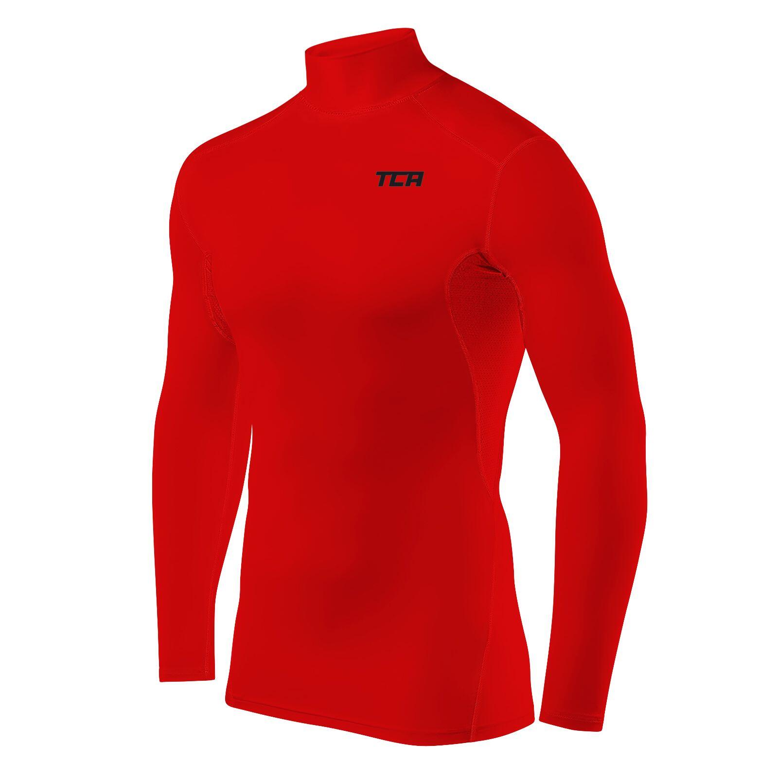 Men's HyperFusion Breathable Base Layer Compression Top - Mock - High Risk Red 1/5