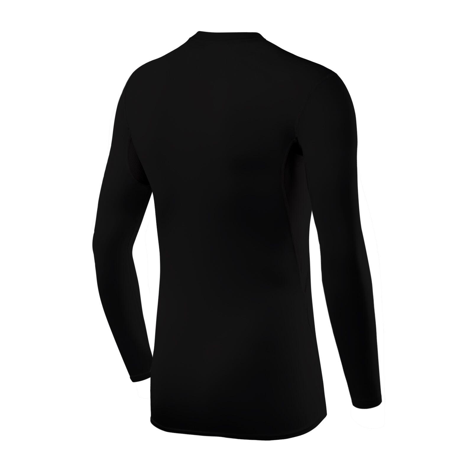 Boys' HyperFusion Breathable Base Layer Compression Top - Black 3/5