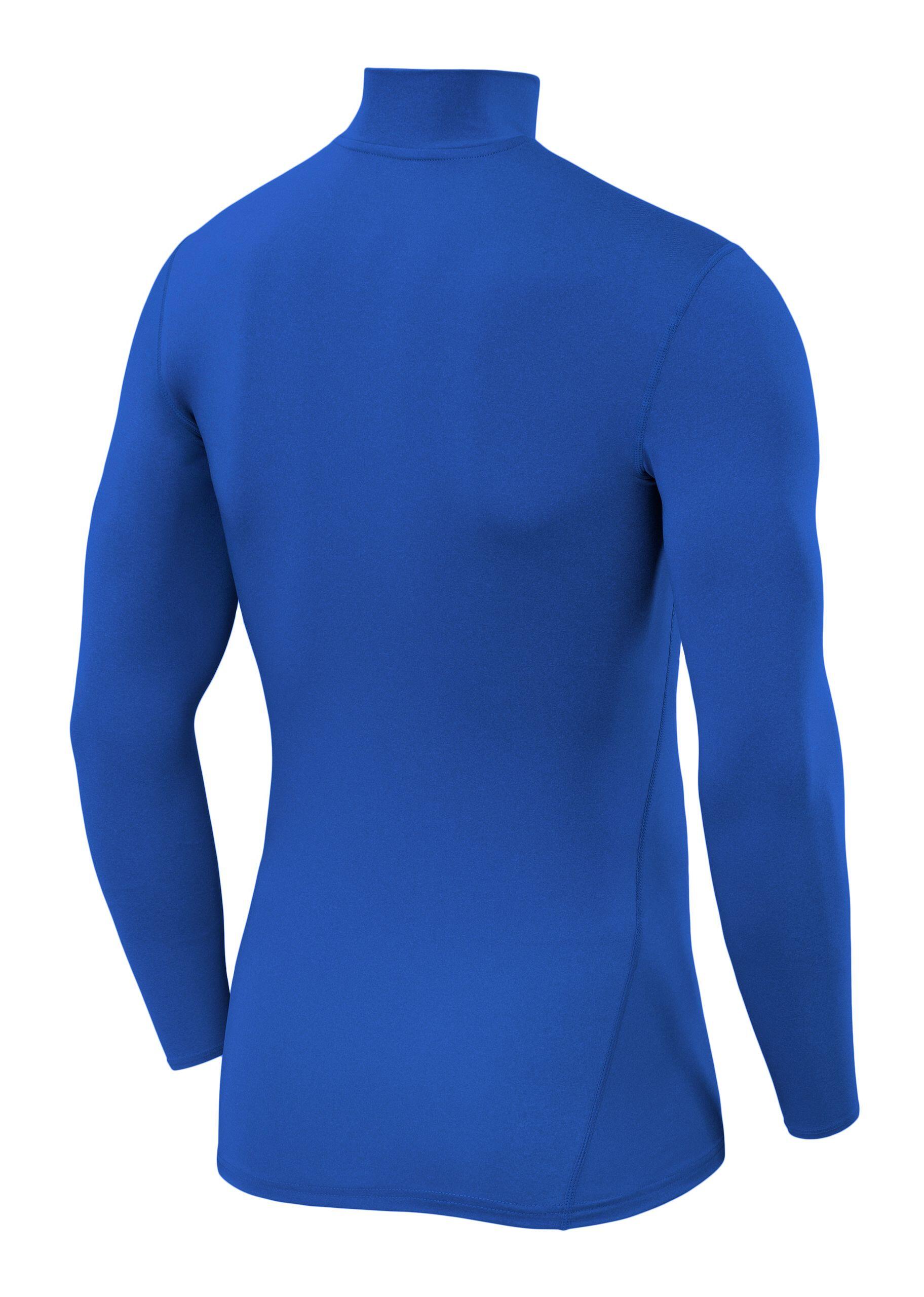 Boys' Performance Base Layer Compression Top - Mock - Dazzling Blue 3/5