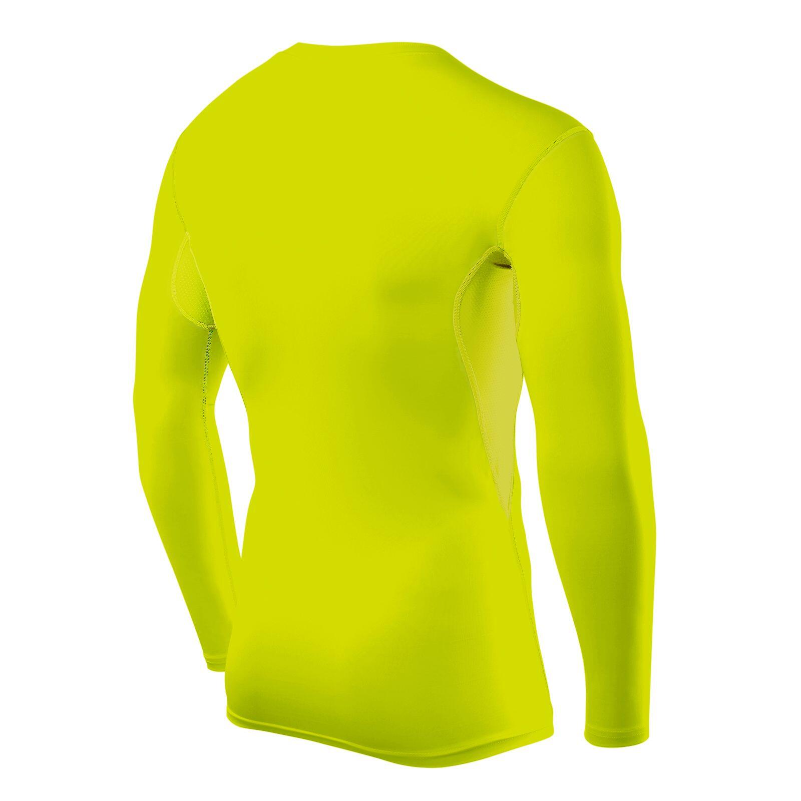 Men's HyperFusion Breathable Base Layer Compression Top - Lime Punch 3/5