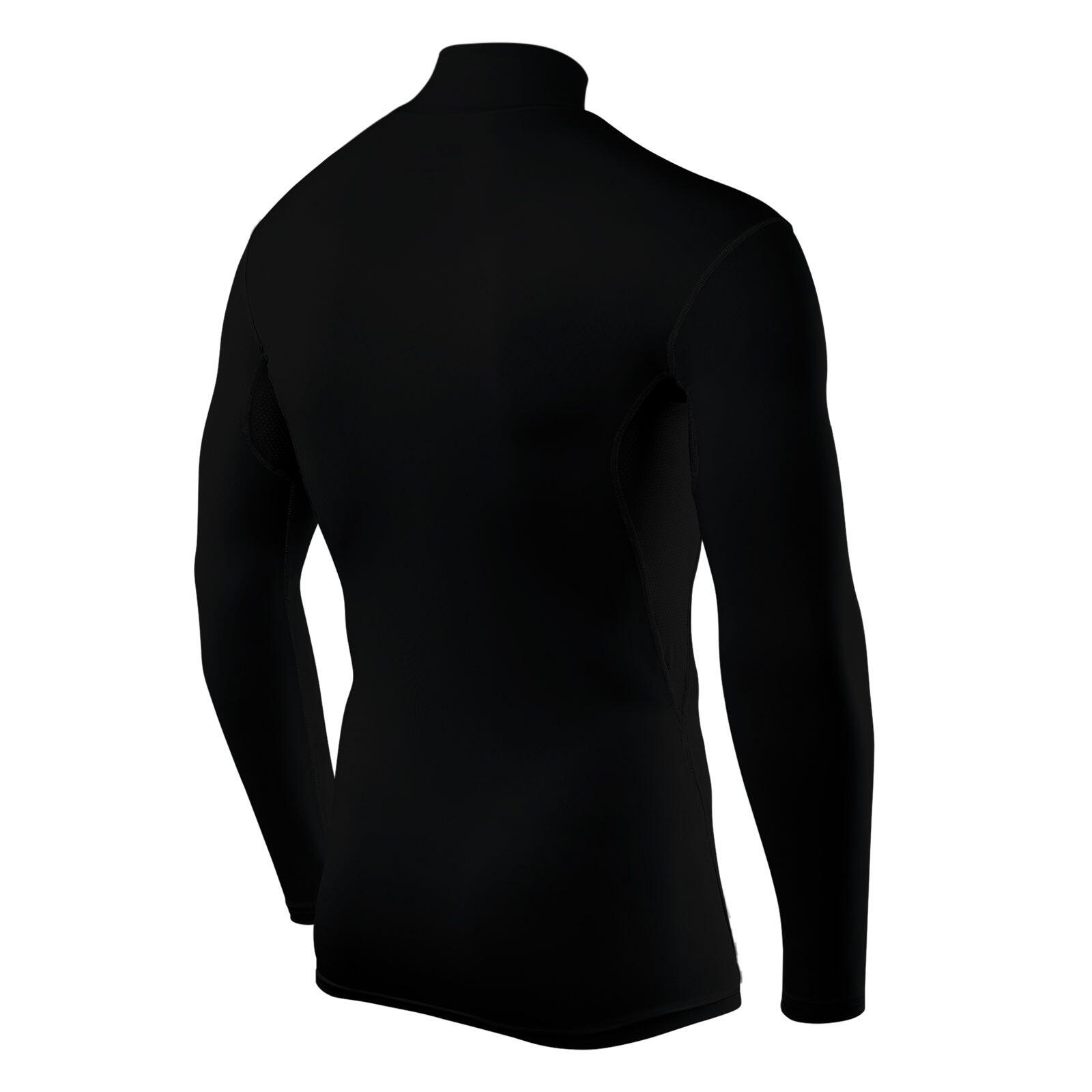 Men's HyperFusion Breathable Base Layer Compression Top - Mock - Black 3/5